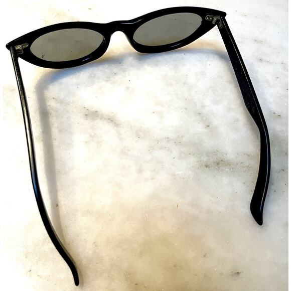 Vintage 1950-1960 Cat Eye Sunglasses Reflective Pearl Frame Pin Up Rockabilly - Picture 9 of 16